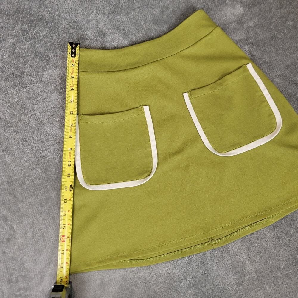 Smak Parlour Mini Skirt Womens Small Green A-Line Pocket y2k Retro Knit - Picture 3 of 8